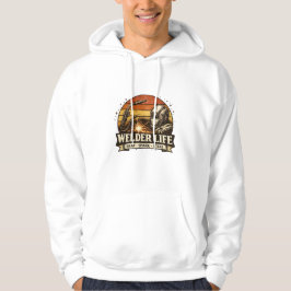 Sudadera Welder Life Heat Spark Steel Retro Sunset Tee