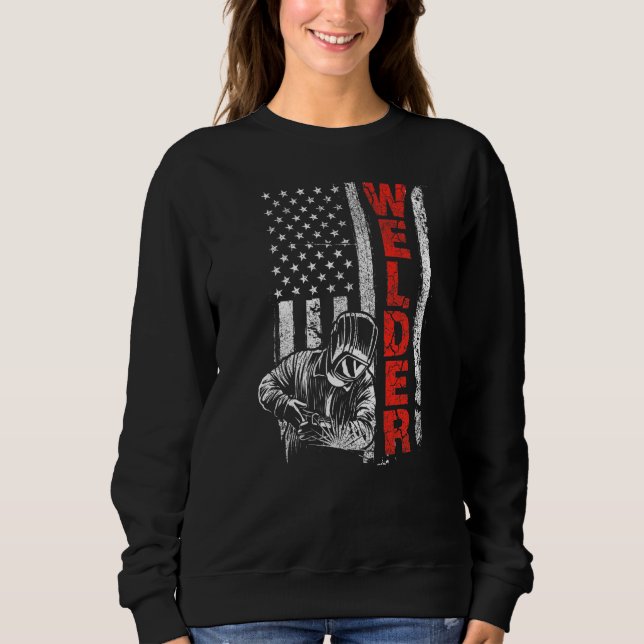 Sudadera Welder USA American Welling Worker Metalwork (Anverso)