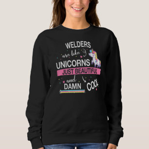 Sudadera Welder Welding Metalworker Unicorn