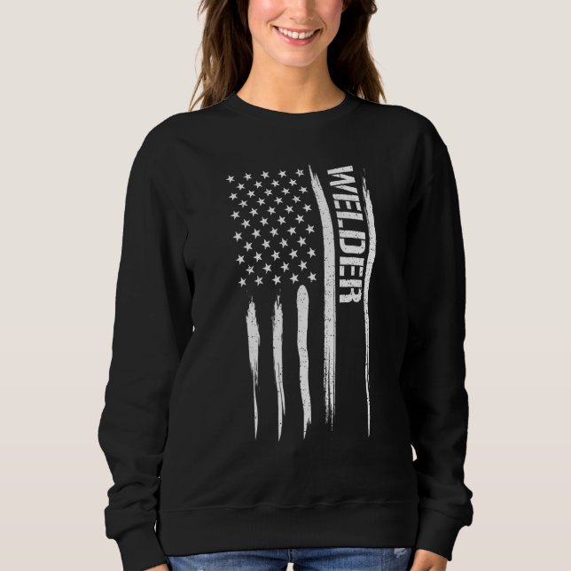 Sudadera Welding Welder - American Flag Sayings (Anverso)