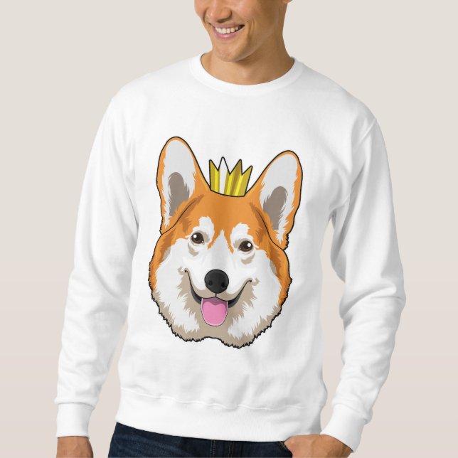 Sudadera Welsh Corgi with Crown (Anverso)
