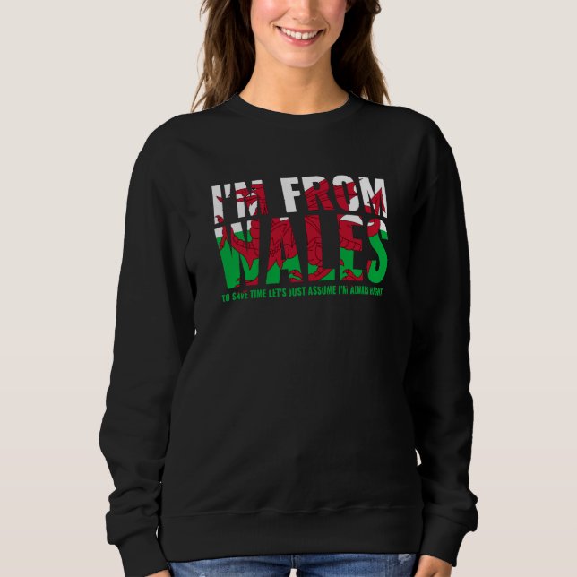 Sudadera Welsh I'M From Wales Let'S Just Assume I'M Always  (Anverso)