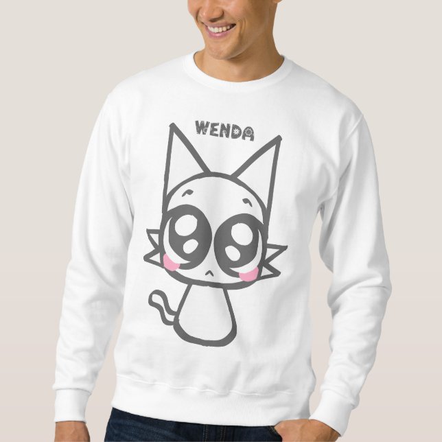 Sudadera Wenda the White Cat Sprunki - Adorable Furry Chara (Anverso)