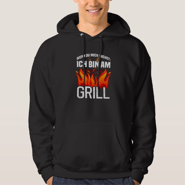 Sudadera Wenn du mich sucht ich bin am Grill   (Anverso)