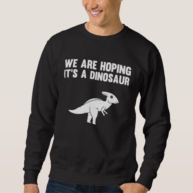 Sudadera We're Hoping For A Dinosaur Pregnancy Announcement (Anverso)