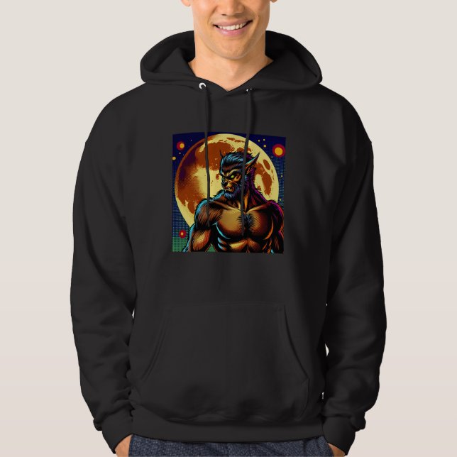 Sudadera Werewolf estilo libro de historietas frente a la l (Anverso)