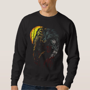 Sudadera Werewolf Full Moon Lycan Mitología Fácil Halloween