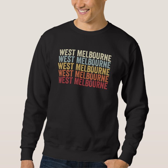 Sudadera West Melbourne Florida West Melbourne FL Retro Vin (Anverso)