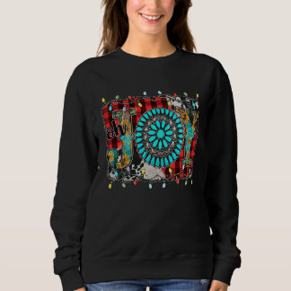 Sudadera Western Country Christmas Joy Buffalo Turquoise Co