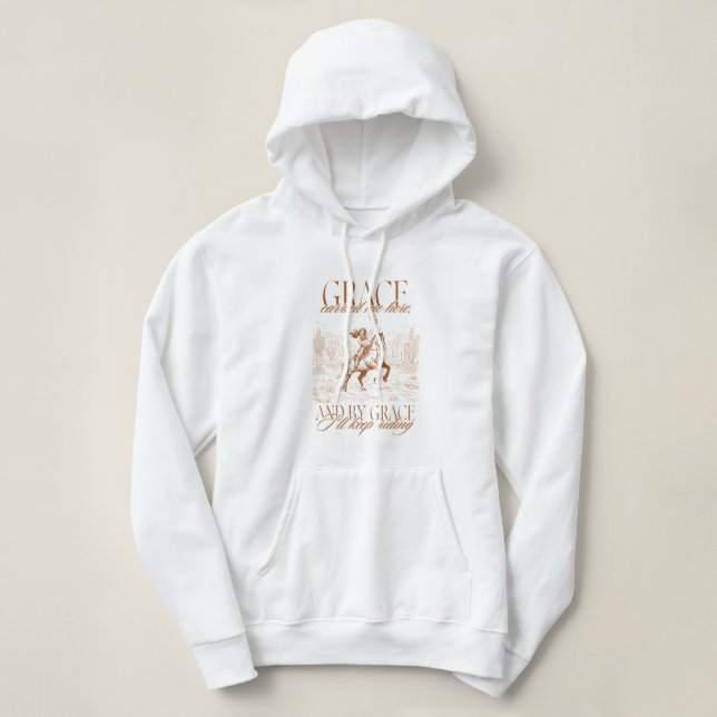 Sudadera Western Cowgirl Grace Carried Me Here (Diseño del anverso)