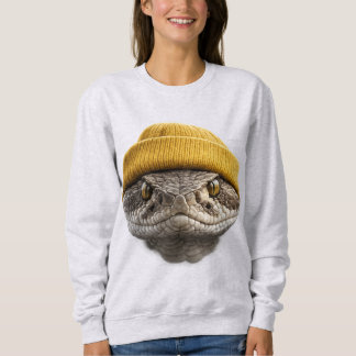 Sudadera Western Diamondback Rattlesnake Wearing Beanie 