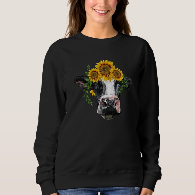 Sudadera Western Holstein Cow Cute Holstein Portrait With S (Anverso)