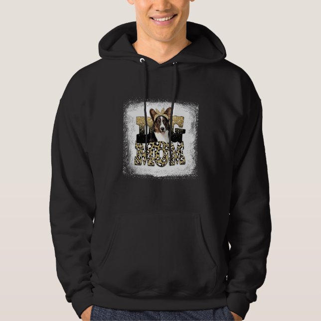 Sudadera Western Leopard Cardigan Welsh Corgi Mom Mother's  (Anverso)