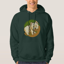 Sudadera Westie feliz en el sendero natural