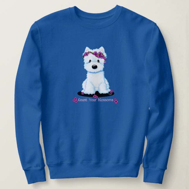 Sudadera Westie Flor (Anverso del diseño)