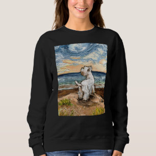 Sudadera Westie In The Beach West Highland Terrier Dog By A