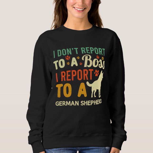 Sudadera WFH German Shepherd Boss Coworker Work From Home D (Anverso)