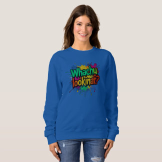 Sudadera Whachu Lookinat Funny Graffiti Street Sweatshirt