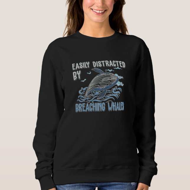 Sudadera Whale Watching Distracted By Breaching Marine Mamm (Anverso)
