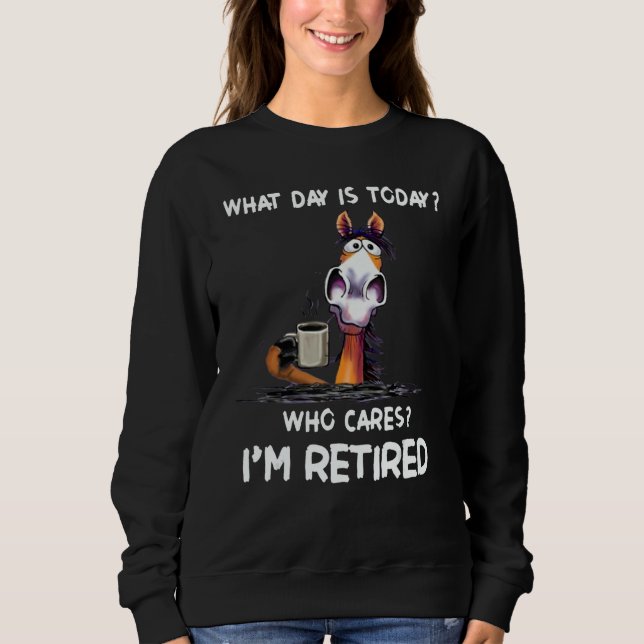 Sudadera What Day Is Today Who Cares I'm Retired (Anverso)