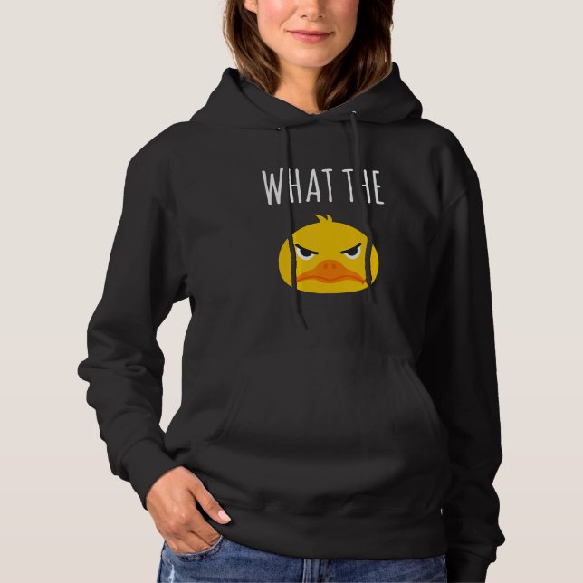 Sudadera What The Duck Duck Morning Grouch Coffee Rubber Du (Anverso)