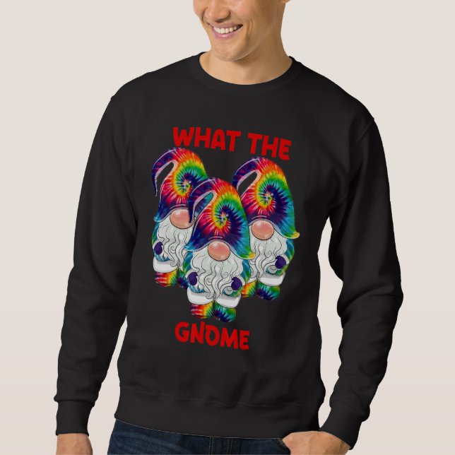 Sudadera What The Gnome Merry Christmas Tie Dye Pajamas (Anverso)
