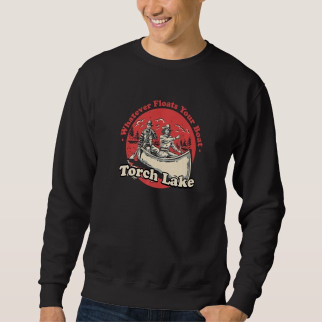 Sudadera Whatever Floats Your Boat Torch Lake Sayings Michi (Anverso)