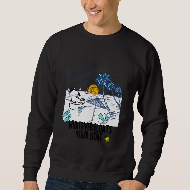 Sudadera Whatever Floats Your Goat Goat River Floating   (Anverso)