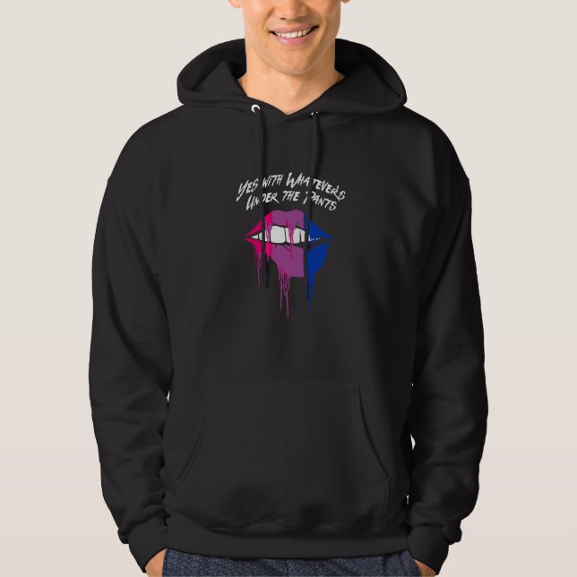Sudadera Whatevers Under the Pants Bisexual LGBTQ Bi Pride  (Anverso)