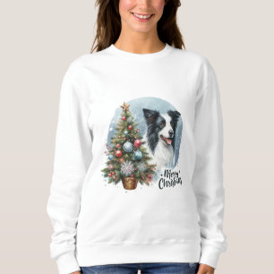 Sudadera Whimsical Herding Border Collie Dog Merry Xmas