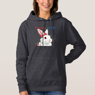 Sudadera Whimsical Rabbit "Curiosity is Magic" Abstract Art