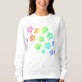 Sudadera Whimsical Rainbow Flowers Sweatshirt