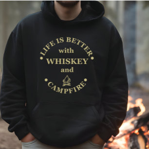 Sudadera Whiskey cita graciosos dichos de camping