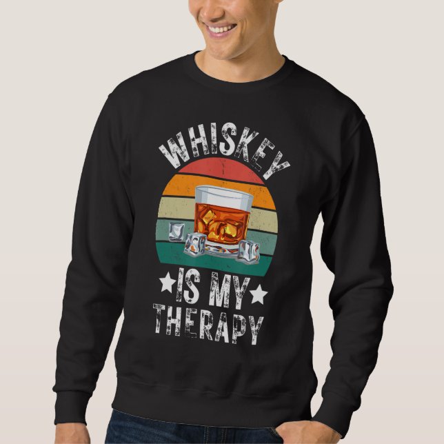 Sudadera Whiskey Es Mi Terapia Bebiendo Bar Bar Bartender B (Anverso)