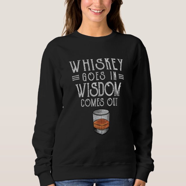 Sudadera Whiskey Goes In Wisdom Comes Out  2 (Anverso)