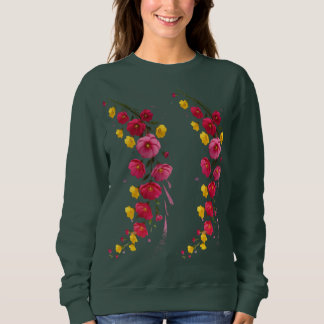 Sudadera Whispers of Bloom Midnight Garden Petals in the Da