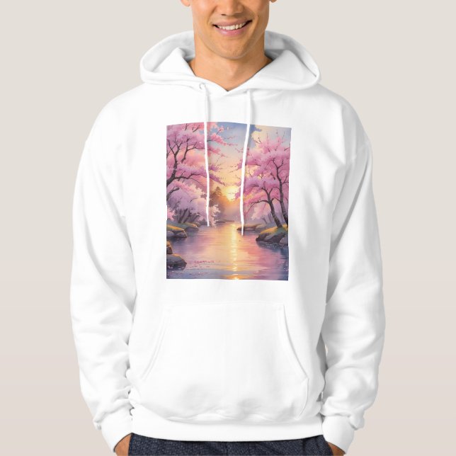 Sudadera Whispers of Sakura at Sunset  (Anverso)