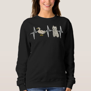 Sudadera White Duck West Highland White Terrier Heartbeat D