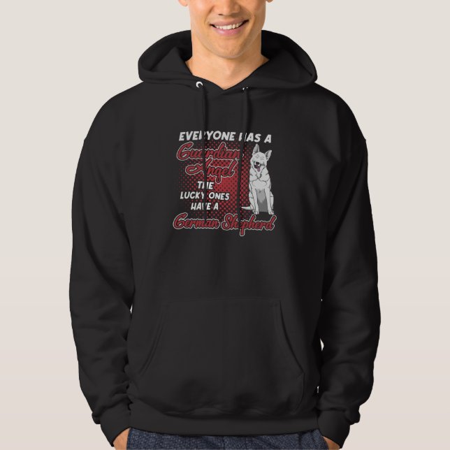Sudadera White German Shepherd Is My Guardian Angel  Dog Ow (Anverso)