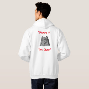 Sudadera White Hoddie Peace in the Chaos