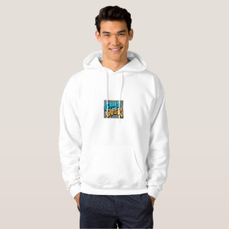 Sudadera white hoodie with design