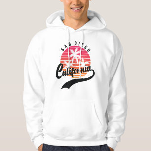 Sudadera White San Diego Angeles Retro Sunset Hoodie