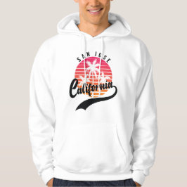 Sudadera White San Jose Angeles Retro Sunset Hoodie