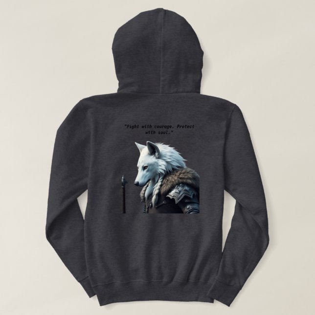 Sudadera "White Wolf Spirit – Epic Sweatshirt" (Reverso del diseño)