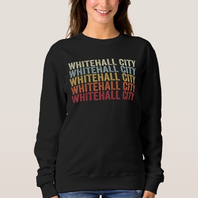 Sudadera Whitehall City Michigan Whitehall City MI Retro Vi (Anverso)