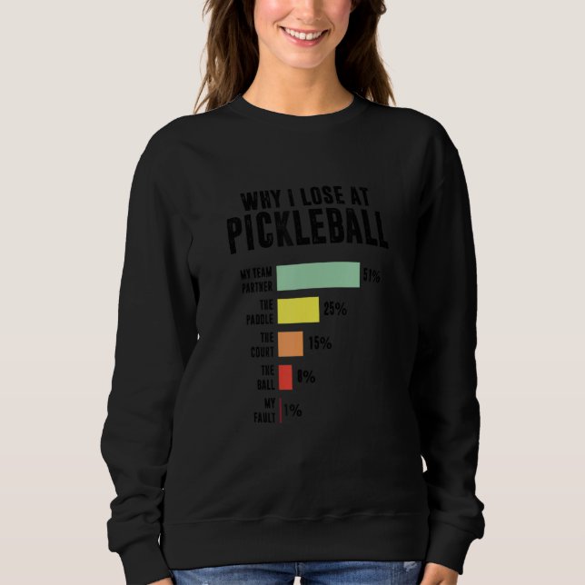 Sudadera Why I Lose At Pickleball  Pickleball Player (Anverso)