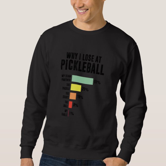 Sudadera Why I Lose At Pickleball  Pickleball Player (Anverso)