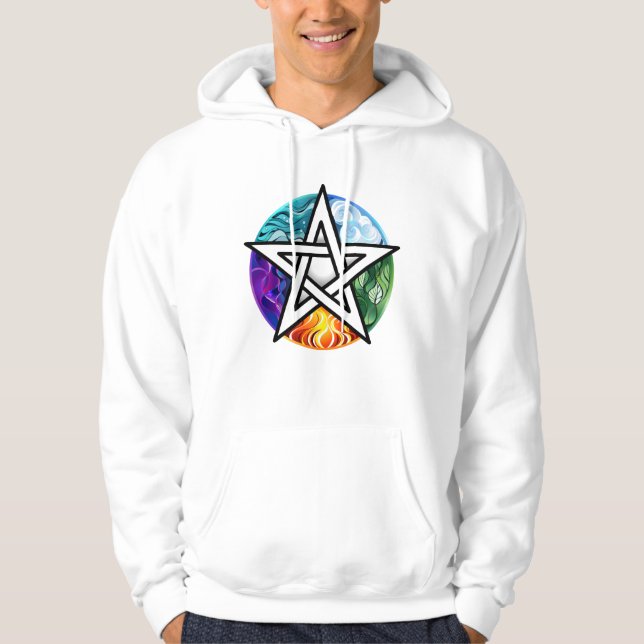 Sudadera Wiccan pentagram (Anverso)