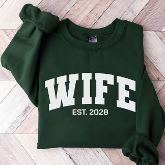 Sudadera Wife Husband Sweatshirt, Custom Engagement Gift