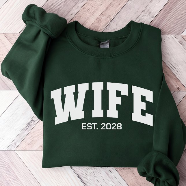 Sudadera Wife Husband Sweatshirt, Custom Engagement Gift (Engagement gifts for couples, Wedding gifts for bride and groom, Wifey and Hubby matching outfits)